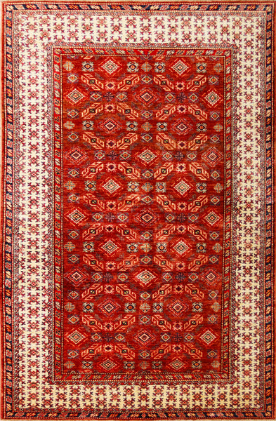 Kazak Super, 243x165 cm, Wolle, Afghanistan - Orientteppiche Zarif