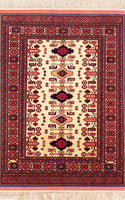 Turkmen, 150x118 cm, Wolle und seide, Afghanistan - Orientteppiche Zarif