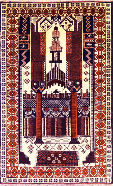 Baluch, 146x90 cm, Wolle, Afghanistan - Orientteppiche Zarif