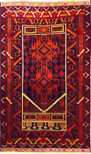 Baluch, 130x86 cm, Wolle, Afghanistan - Orientteppiche Zarif