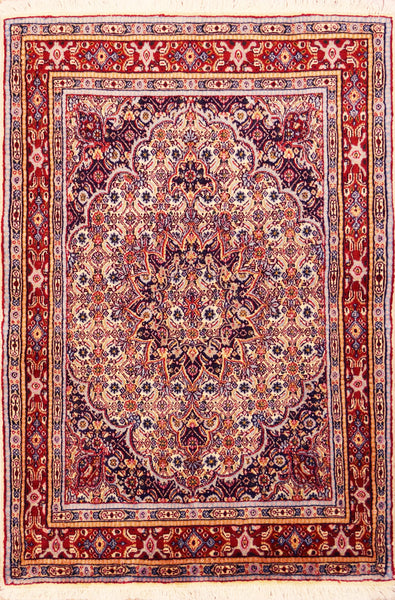 Moud Royal, 142x98 cm, Wolle und seide, Iran - Orientteppiche Zarif