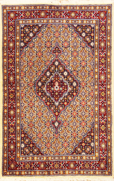 Moud Royal, 154x100 cm, Wolle und seide, Iran - Orientteppiche Zarif