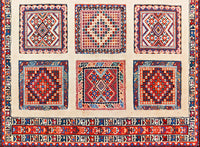 Nimbaft Qashqai, 164x112 cm, Wolle, Iran - Orientteppiche Zarif