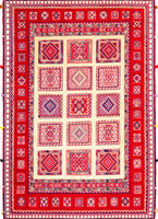 Nimbaft Qashqai, 164x112 cm, Wolle, Iran - Orientteppiche Zarif
