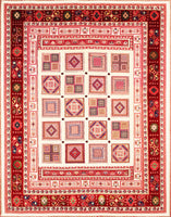 Nimbaft Qashqai, 197x152 cm, Wolle, Iran - Orientteppiche Zarif