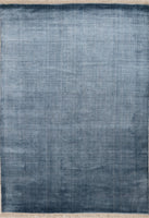 Bamboo Silk, 244x171 cm, Pflanzenseide, modrá