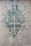FloorArt Cyan on Gray, 300x205 cm, Wolle und seide