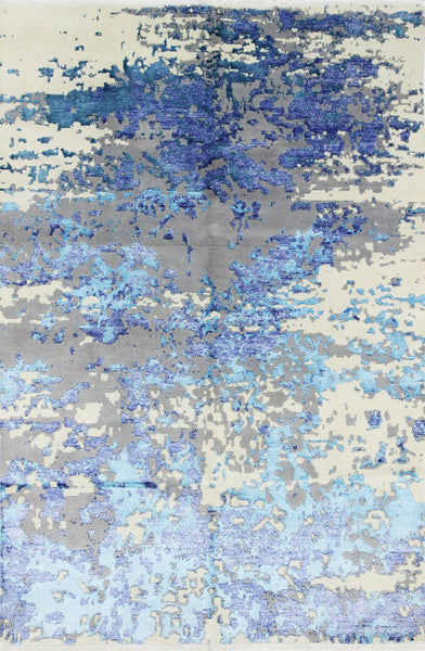 FloorArt Thousand Lakes, 294x196 cm, Wolle und seide, Indien - Orientteppiche Zarif
