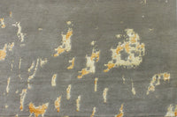 Orange on Grey, 293x200 cm, Wolle und seide, Indien - Orientteppiche Zarif