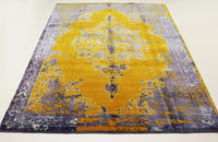 Bombay Yellow, 307x247 cm, Wolle und seide, Indien - Orientteppiche Zarif