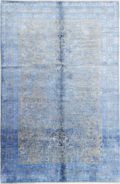 FloorArt Cloud, 303x198 cm, Wolle und seide, Indien - Orientteppiche Zarif
