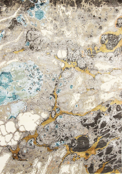 FloorArt Marble, 246x175 cm, Wolle und seide, Indien - Orientteppiche Zarif