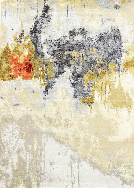 FloorArt Watercolour, 245x177 cm, Wolle und seide, Indien - Orientteppiche Zarif
