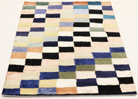 Tiles, 183x123 cm, Wolle und seide, Indien - Orientteppiche Zarif