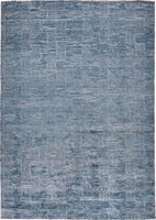 FloorArt Grid Blue, Mehr Dimensionen, Wolle und seide, Indien