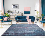 FloorArt Collage Blue, Mehr Dimensionen, Wolle und seide, Indien - Orientteppiche Zarif