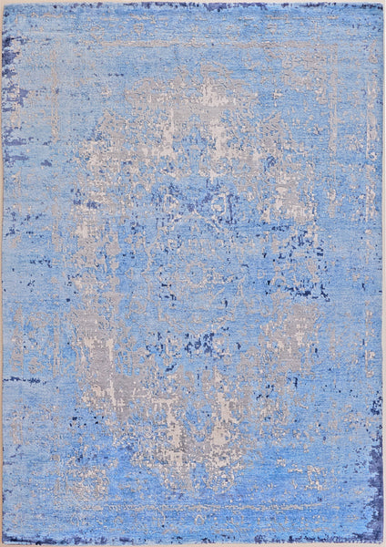 FloorArt Blue Taiga, Mehr Dimensionen, Wolle und seide, Indien - Orientteppiche Zarif
