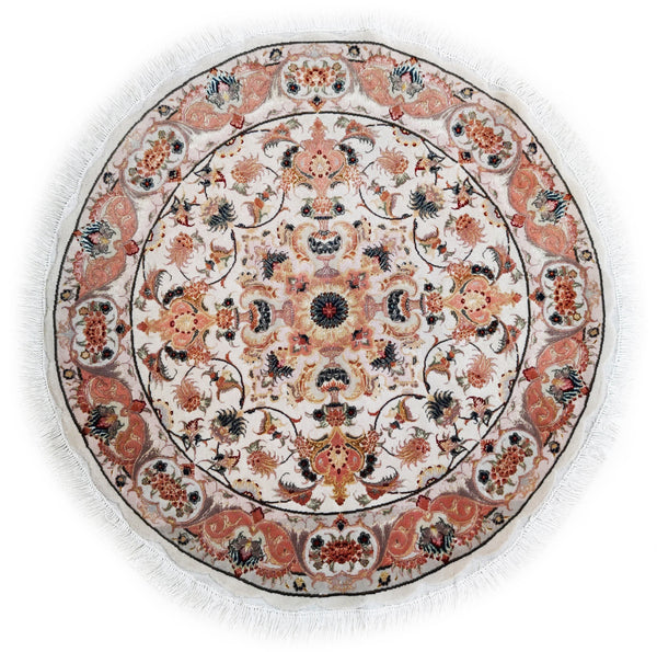 Tabriz 50 raj, 102 cm (priemer), Wolle und seide, Iran