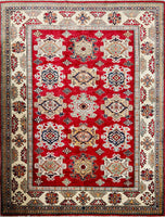 Kazak, 219x174 cm, Wolle, Pakistan - Orientteppiche Zarif