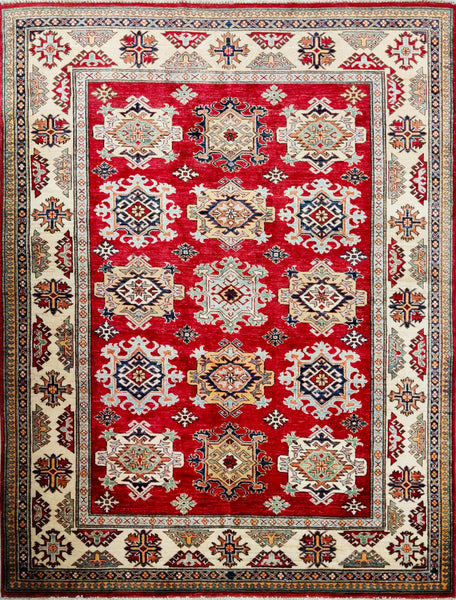 Kazak, 219x174 cm, Wolle, Pakistan - Orientteppiche Zarif