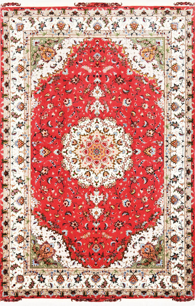 Tabriz 50 Raj, 308x200 cm, Wolle und seide, Iran