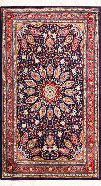 Ghom Kork, 232x137 cm, Feine wolle, Iran - Orientteppiche Zarif
