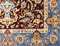 Isfahan Fine, 180x110 cm, Wolle und seide, Iran - Orientteppiche Zarif