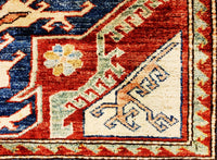 Kazak, 225x150 cm, Wolle, Afghanistan - Orientteppiche Zarif